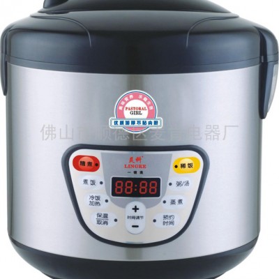 靈科牌700W 5L智能電飯煲 CFXW-CL6多功能電飯煲 預(yù)約功能 不銹鋼電腦電飯煲 廠家貨源 家電批發(fā) 招總代理商