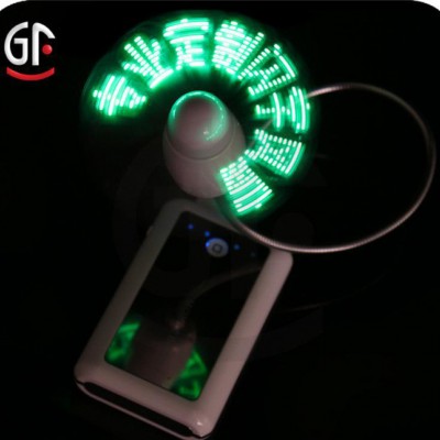 **USB閃字風扇 創意小禮品  電腦閃光小風扇  迷你便攜帶風扇