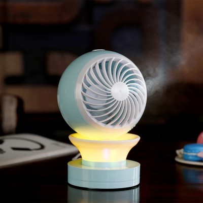 迷你空調扇香薰噴霧風扇usb充電室內臺面小風扇二檔風速直銷