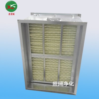【照闊ZZK**中效空氣過濾箱，中效靜電棉折疊料，中效空氣凈化器，中效排風箱，中效過濾器，非標訂做，二道過濾
