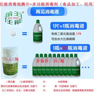 任能片劑 飲水機清潔殺菌消毒片二氧化氯泡騰片