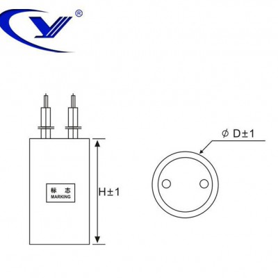 純源【廠家批發(fā)】風冷式螺桿機 EPS電源 空調扇電容器定制 CBB60 2uF 450VAC