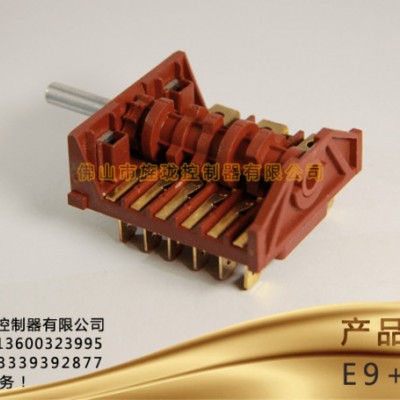 220250V耐溫阻燃旋轉開關 旋鈕轉換開關 電烤箱烤爐開關 十檔開關 佛山旌瓏 廠家直供