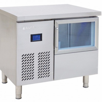 意伯納工作臺(tái)制冰機(jī)  80kg 河南商丘梁園流水制冰機(jī)價(jià)格