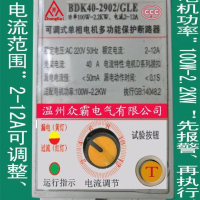 DZ15D兩相制冰機限流堵轉配電保護器