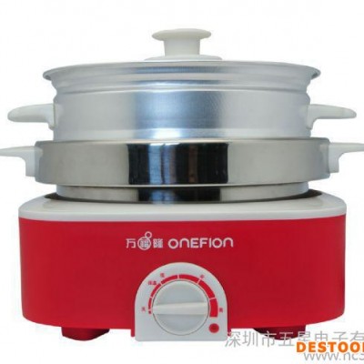 供應萬福隆oneflonWX-1309新款不銹鋼雙層電火鍋
