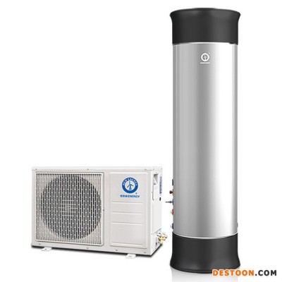 紐恩泰空氣能熱水器_家用空氣源熱泵_水電分離空能熱水器歐尚系列 歐尚150升紅色升級無電輔