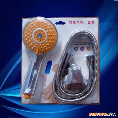 廠家供應坤昊達pt-1 噴頭 電鍍淋浴花灑吸塑套裝 熱水器專用淋浴器