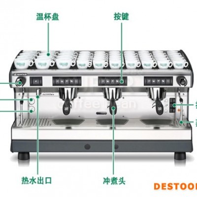 新款蘭奇里奧高杯版 Classe7 3G三頭半自動咖啡機 商用專業咖啡機 商用意式專業咖啡機