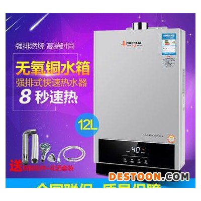 12L升智能恒溫強排燃氣熱水器 天然氣液化氣家用洗澡熱水器