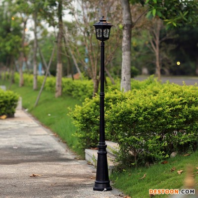 太陽能庭院燈草坪燈led太陽能戶外高桿路燈家用別墅花園燈 3米庭院燈