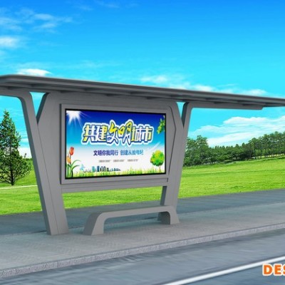 靈寶市 不銹鋼公交站臺 公交車候車亭、候車亭生產廠家、太陽能候車亭