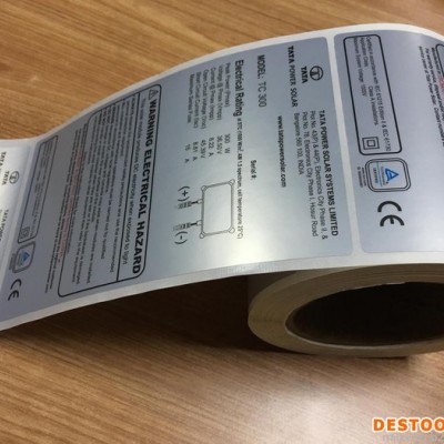 河南省平頂山市郟縣3M7872抗UV太陽能電池標貼加工廠SOLAR標簽 河南省3M7872