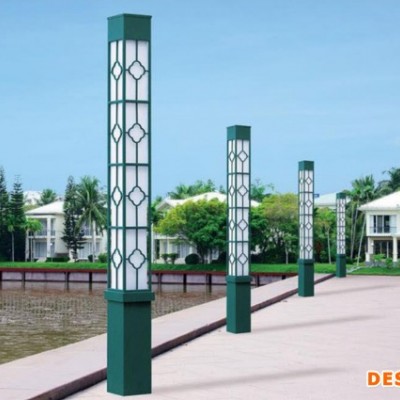 防水景觀燈方形LED公園燈戶外大型防銹鋁制3米太陽能庭院燈**