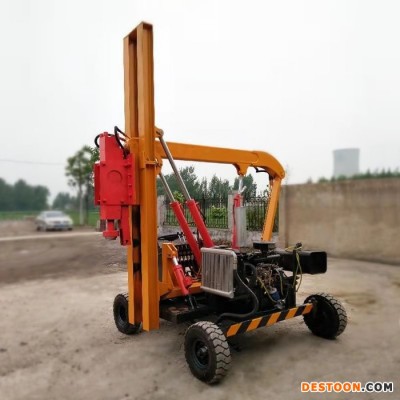 安徽路面圍欄打樁機 高速公路護欄打拔機  太陽能光伏打樁機**款