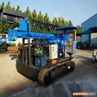 新型履帶式光伏打樁機 太陽能光伏打樁機 全液壓履帶打樁機
