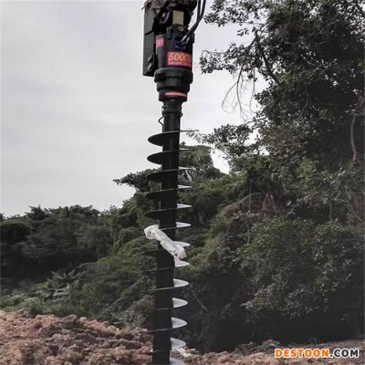 程煤太陽能螺旋鉆機  挖掘機鉆機 裝載機改裝鉆機 挖改螺旋鉆機液壓動力頭螺旋打樁機  螺旋打樁機 挖掘機鉆機