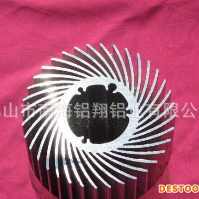 生產(chǎn)高難度太陽花鋁型材 異形散熱器鋁型材開模定做