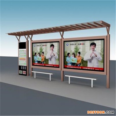 昭通廠家定制公交候車亭 免費設計公交站臺 滾動燈箱 太陽能廣告燈箱 量大齊優
