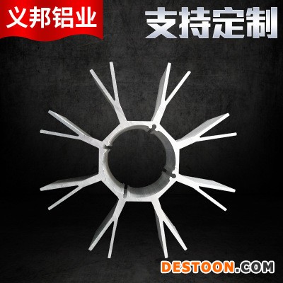 廠家生產 異形鋁型材  散熱器型鋁型材 6063工業散熱器鋁型材批發
