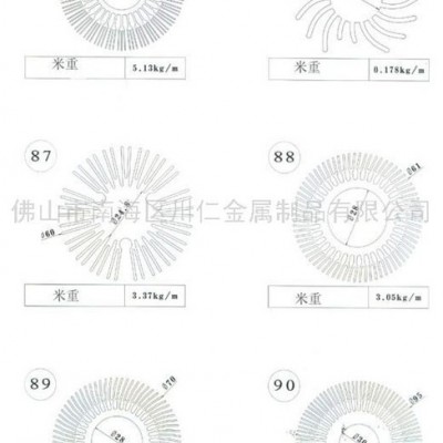 供應85號-90號太陽花散熱器型材
