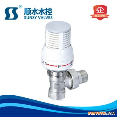 【順水**,銅閥門,閥門廠家,玉環閥門,黃銅散熱器恒溫控制閥(角式)SS7080
