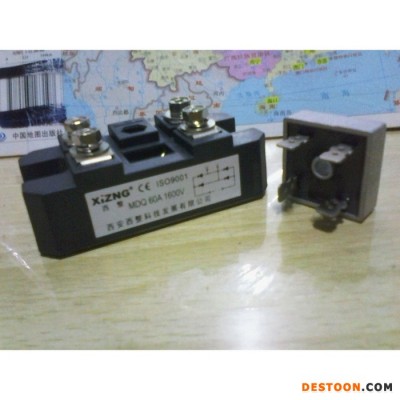 恒義HY【恒義QL100A 1000V-1600V單相整流橋帶散熱器 橋式整流器60*100橋堆 】
