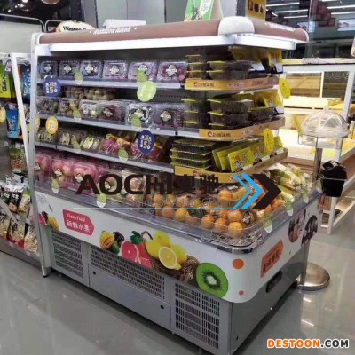 奧馳冷柜云南保山市制冷冷庫定制水果店保鮮柜超市冷藏柜四門風幕柜