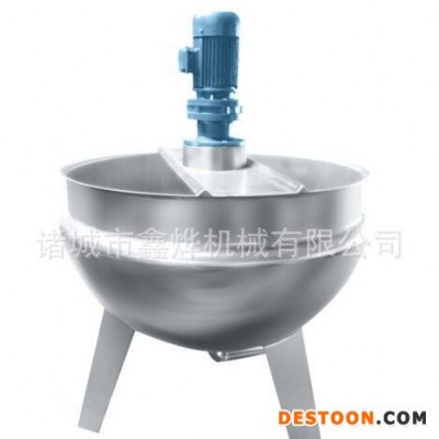 大型不銹鋼夾層鍋  電加熱可傾帶攪拌大型炒菜機