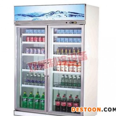 雙熊二門冷藏保鮮柜 風冷 水果冷飲飲料雙門展示柜 商用冷柜冰