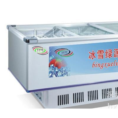 冰雪冷柜 超市鮮肉保鮮冷藏冷凍柜臥式海鮮島柜餐廳食品保鮮柜