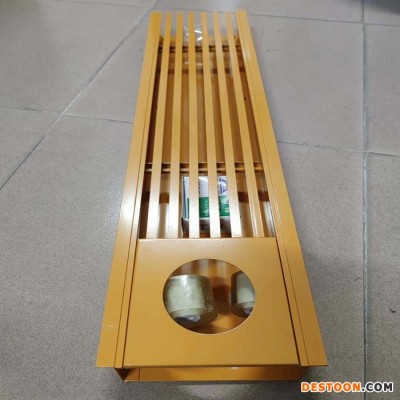 粵藝佰帶照明鋁合金空調(diào)風(fēng)口 集成吊頂照明換氣鋁百葉風(fēng)口定制