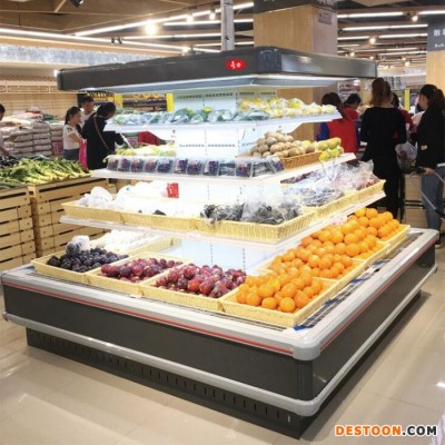 方形半高組合柜 風幕柜方形環島柜 水果保鮮柜冷藏柜展示柜冷柜
