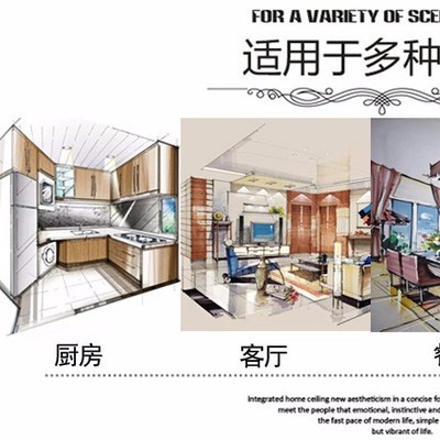 歐澤美集成吊頂**300*300清雅風光鋁天花扣板質(zhì)量保證