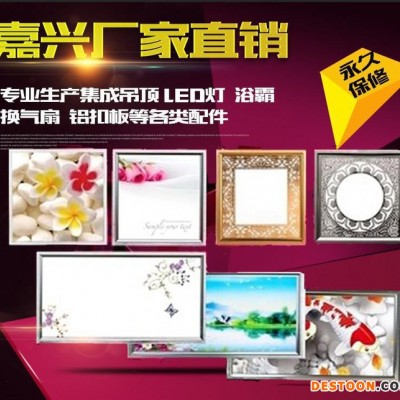 集成吊頂LED平板燈3D花格雕花藝術(shù)拼花組合中式歐式花燈廚衛(wèi)