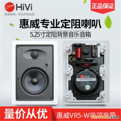 Hivi/惠威 VR5-W吸頂喇叭立體聲音響 背景音樂家用同軸 吊頂音箱