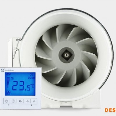 鴻冠圓形管道風機8寸廚房抽風機強力HF200P換風扇靜音油煙排風扇