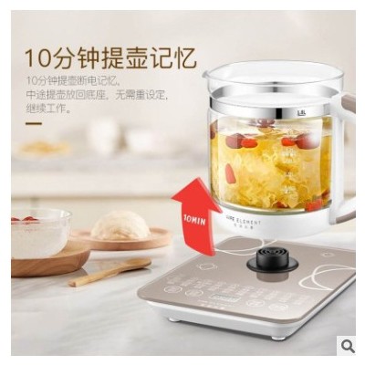 生活元素煮茶器全自動加厚玻璃家用煮茶器花茶壺辦公室D23