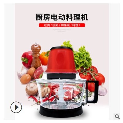 廠家直供2升3升絞肉機家用電動食物料理機絞陷機絞菜器輔食機