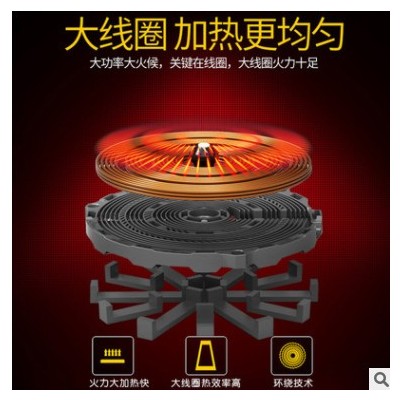 商用電磁爐多頭飯店用電陶爐煲仔圓形大功率專用一體平面四頭多眼