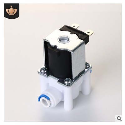 凈水器配件電磁閥 純水機2分3分快接進水電磁閥12V24V快接閥